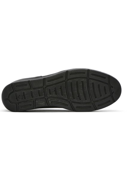 Kadın Siyah Dolgu Topuklu Deri Comfort Loafer 25SFD501318
