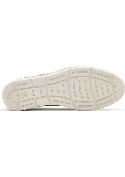 Kadın Bej Dolgu Topuklu Süet Deri Comfort Loafer 25SFD501310