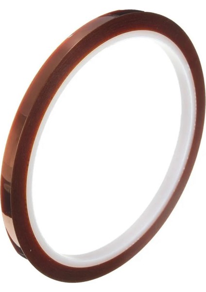 Kapton Bant 5mm x 30 Metre Yüksek Düşük Sıcaklık -73C 260C Termal Isıya Dayanıklı Güçlü Yalıtım Çizilmeye Yırtılmaya Dirençli Çözücülere Dirençli Polyimide Maskeleme Elektronik Tamir Pcb Smt