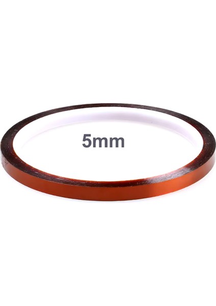 Kapton Bant 5mm x 30 Metre Yüksek Düşük Sıcaklık -73C 260C Termal Isıya Dayanıklı Güçlü Yalıtım Çizilmeye Yırtılmaya Dirençli Çözücülere Dirençli Polyimide Maskeleme Elektronik Tamir Pcb Smt indirimleri