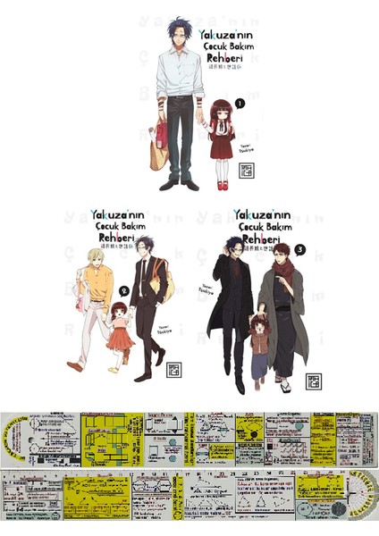 Yakuzanın Çocuk Bakım Rehberi 3 Cilt Manga Seti + Mat. Öğreten Cetvel