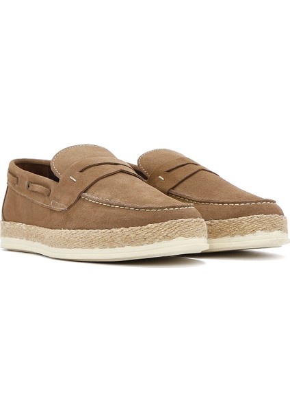 Erkek Bej Süet Deri Casual Loafer 25SFD680910