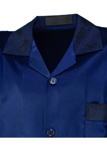 Erkek Şık Klasik Model Pijama Takımı Premium Saten Kumaş Eşsiz Model Cepli Tam Kalıp modelleri