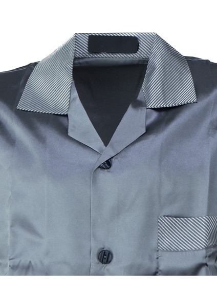 Erkek Şık Klasik Model Pijama Takımı Premium Saten Kumaş Kristal Model Cepli Tam Kalıp modelleri