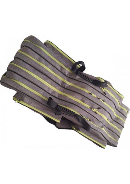 160 cm 4 Gözlü 4 Cepli Koyu Gri Olta Kamış Çantası