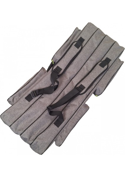 160 cm 4 Gözlü 4 Cepli Koyu Gri Olta Kamış Çantası fırsatları