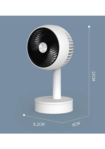 Şarjlı Yase Fan Mini Taşınılabilir El ve Masa Üstü 3 Kademeli Vantilatör