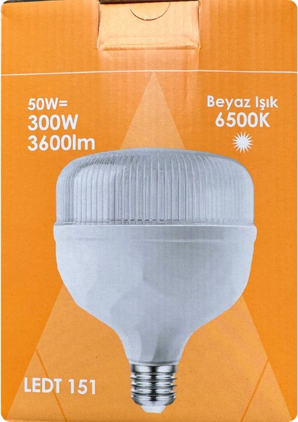(8 adet) Osaka 50W (300W) Beyaz IŞIK E27 DUYLU (Kalın Duy) LED Torch Ampul fiyatları