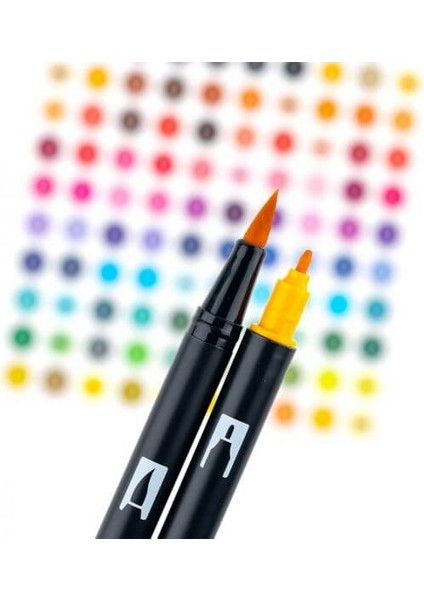 ABT Dual Brush Pen Grafik Kalemi 10'lu Set - Secondary (Ar