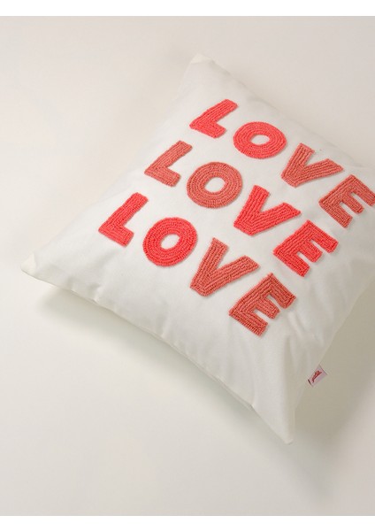 Love Yazı Punch Kırlent Kılıfı fiyatları