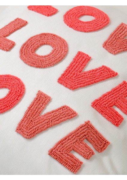 Love Yazı Punch Kırlent Kılıfı modelleri