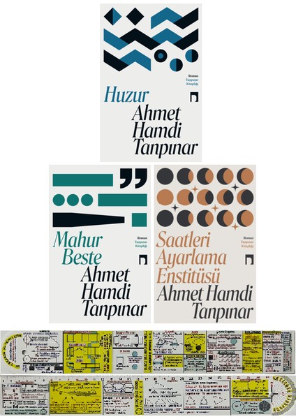 Ahmet Hamdi Tanpınar 3 Kitap / Saatleri Ayarlama Enstitüsü - Huzur - Mahur Beste + Mat. Cetvel