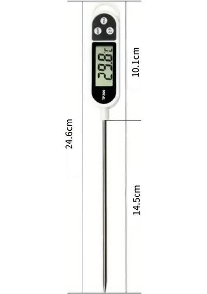 TP300 Paslanmaz Çelik Dijital Gıda Termometresi LED Ekranlı