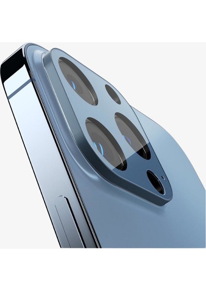 iPhone 13 Pro Max / 13 Pro Kamera Lens Camı Koruyucu GLAS.tR Optik (2 Adet) Sierra Blue - AGL04032