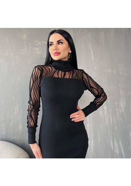 Kadın Dantel Kol Şık Elbise fiyatları