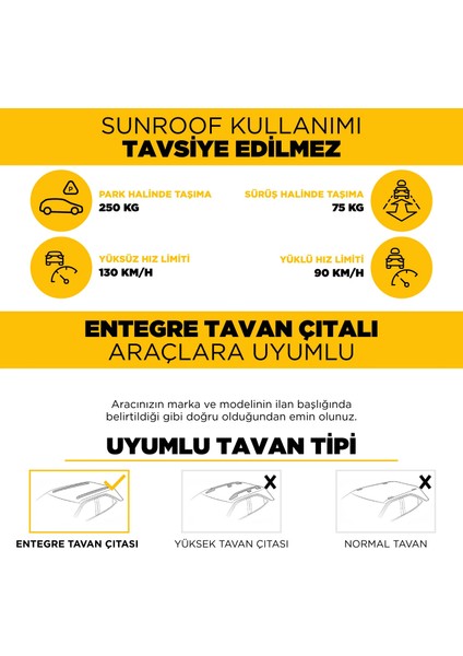 Togg T10X 2023-2025 Arası Uyumlu Ara Atkı - Gri