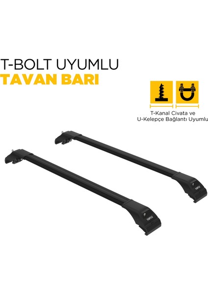 Byd Atto 3 2022-2025 Arası Uyumlu Ara Atkı - Siyah
