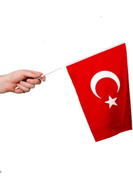 Sopalı Bez Bayrak Çıtalı Bayrak 20X30 cm - 1 Adet