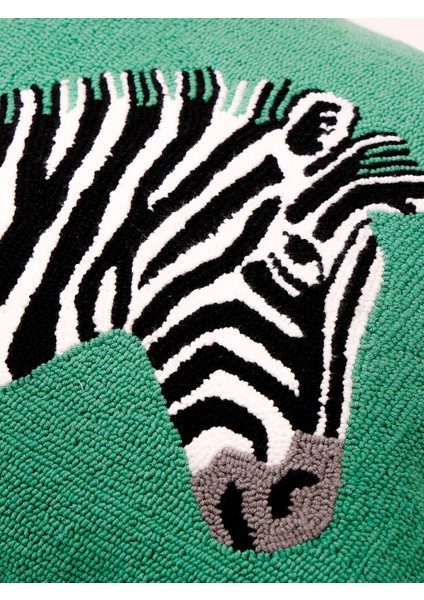 Özel Tasarım Zebra Figürlü Punch Kırlent Kılıfı / Yeşil modelleri