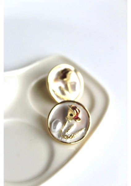 Vintage Kırmızı Gül Motifli 3D Tablo Tasarım Kadın Çelik Küpe fırsatları