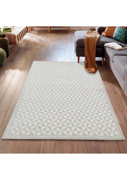 Latte Krem Yumuşak Peluş Dokuma Halı Yolluk Çocuk Odası Oturma Odası Salon Mutfak Halısı Y485A_WR26