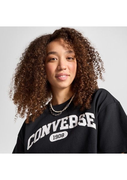 Sporty Cropped Kadın Siyah T-Shirt fırsatları