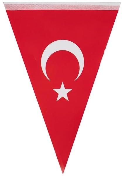 Türk Bayrağı Ay Yıldız Üçgen Ipli Flama Bayrak-1 Adet