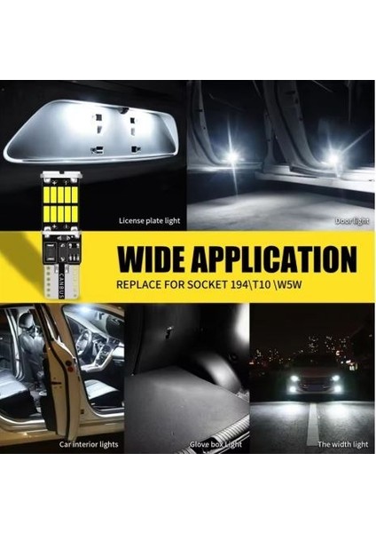 T10 LED 26 Ledli W5W Canbus Park Plaka Tavan Ampulü 4 Adet