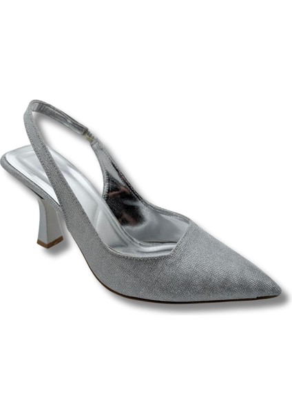 Ysabella | Arkası Açık Abiye Stiletto - Ysabella - Gümüş - 38 fırsatları