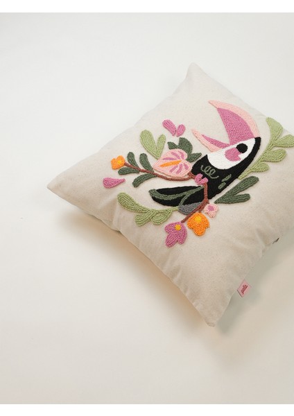 Papağan Kuş Punch Kırlent Kılıfı fırsatları