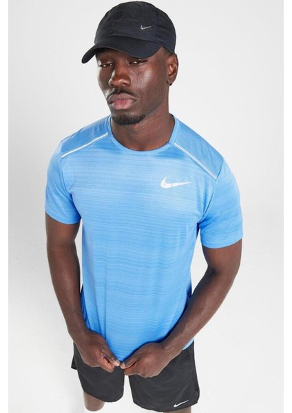Dri-Fit Miller Standart Kesim Erkek Mavi Spor Tişört