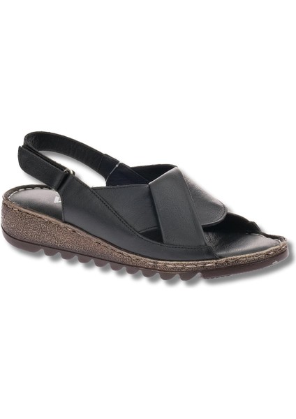 - Z265 | Kadın Ortopedik Sandalet - Z265 - Siyah - 36