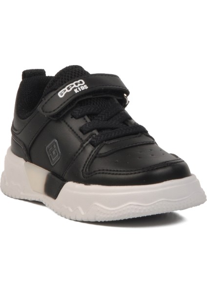 Siyah Cırtlı Unisex Çocuk Spor Ayakkabı 1603 B