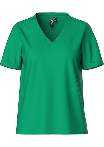 Pieces 17120455 V Yaka Kadin Body - Yesil