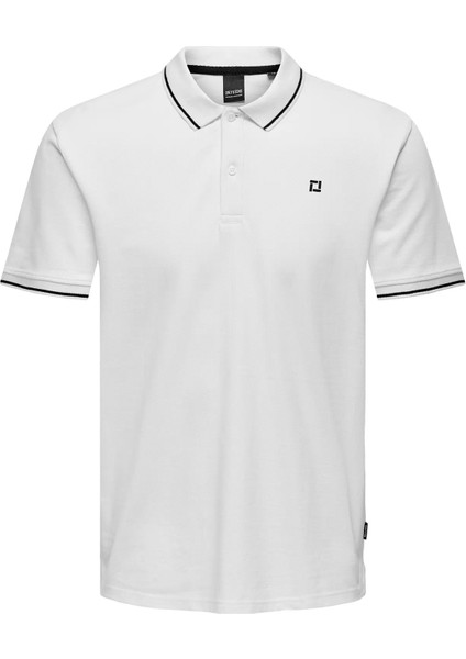 Erkek Onsfletcher Polo Yaka %100 Pamuk T-Shirt 22024827 Beyaz