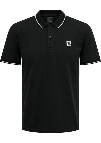 Erkek Onsfletcher Polo Yaka %100 Pamuk T-Shirt 22024827 Siyah
