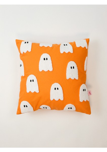 Pa cm an Hayalet Punch Kırlent Kılıfı- Turuncu