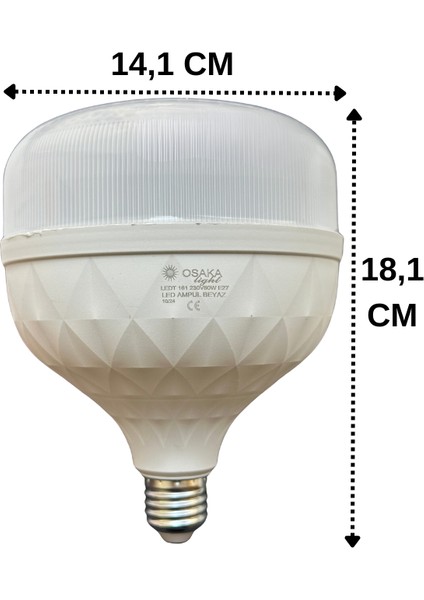 (10 adet) Osaka 60W (350W) Beyaz IŞIK E27 DUYLU (Kalın Duy) LED Torch Ampul modelleri