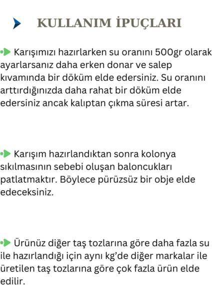 Premium Taş Tozu - Hızlı Donan Profesyonel Taş Tozu - Mumluk & Vazo Döküm Beton Harcı | 2 kg |
