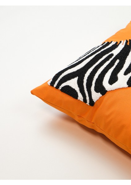 Zebra Desen Punch Kırlent Kılıfı - Turuncu modelleri