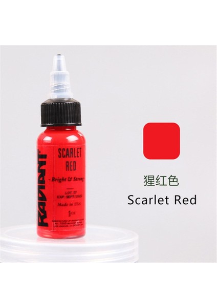 Scarlet Red - Radiant Tattoo Dövme Boyası - 1OZ/30 ml