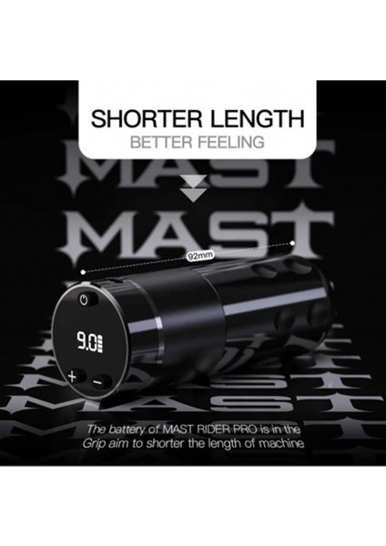 Rider Pro Dövme Makinesi 4.0 mm Stroke-Siyah