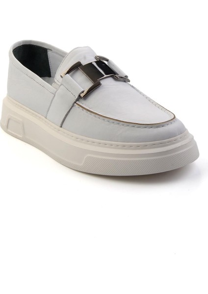 Beyaz Leather Erkek Loafer Ayakkabı E01080208803 fiyatları
