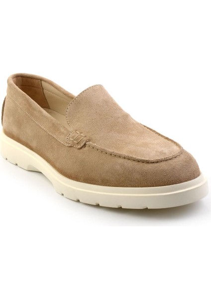 Bej Leather Erkek Loafer Ayakkabı E01087112702 fiyatları