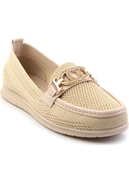 Bej Kadın Loafer Ayakkabı K01370100082