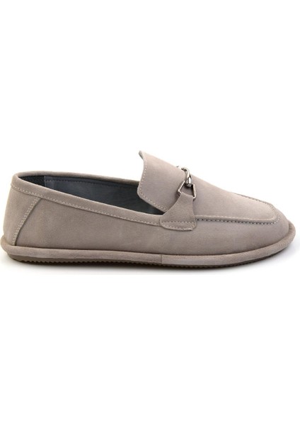 Gri Leather Erkek Loafer Ayakkabı E01070240102