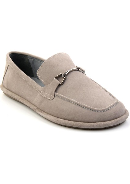 Gri Leather Erkek Loafer Ayakkabı E01070240102
