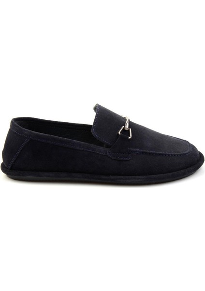 Lacivert Leather Erkek Loafer Ayakkabı E01070240102