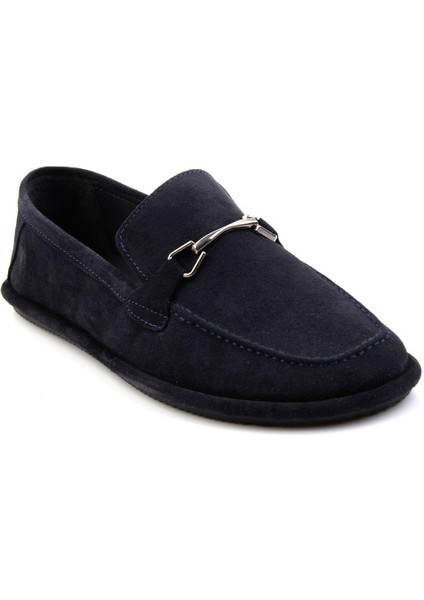Lacivert Leather Erkek Loafer Ayakkabı E01070240102
