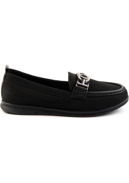 Siyah Kadın Loafer Ayakkabı K01370100082